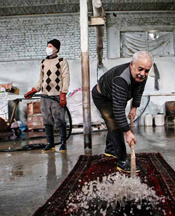 شستشوی سنتی قالی در قالیشویی جمکران قم